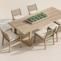 Kestrel & Loom Ridgeway 9-Piece Teak & Woven Rope Dining Set — product view 4
