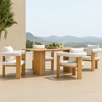 LumaVerde Solaris 9-Piece Teak Cushion Dining Set — product view 4