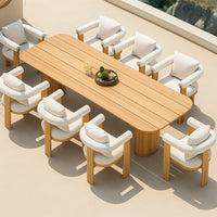 LumaVerde Solaris 9-Piece Teak Cushion Dining Set — product view 5