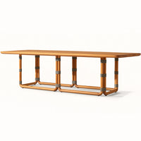 Marin & Vale Arco 9-Piece Teak Rope Outdoor Dining Set — product view 4